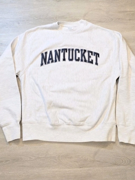 Champion Tops - Vintage 90s Nantucket Champion Reverse Weave Crewneck Sweatshirt Medium Gray